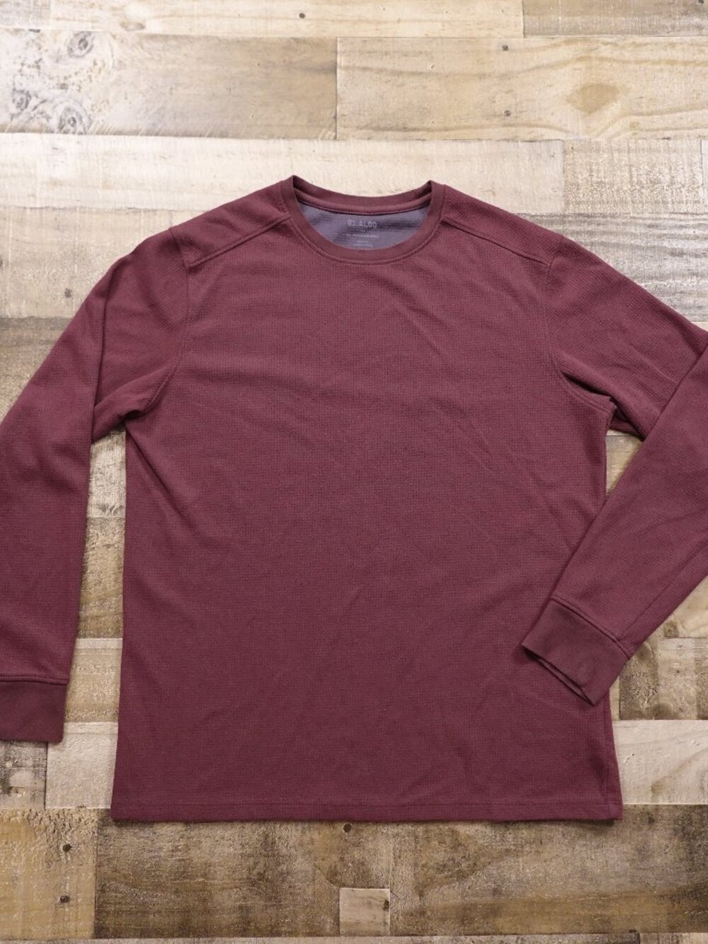 01.ALGO Performance Long Sleeve Shirt Men’s XL Wine Burgundy Athletic
